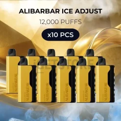 10 pcs alibarbar ice adjust 12000 puffs