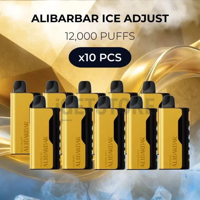 10 pcs alibarbar ice adjust 12000 puffs