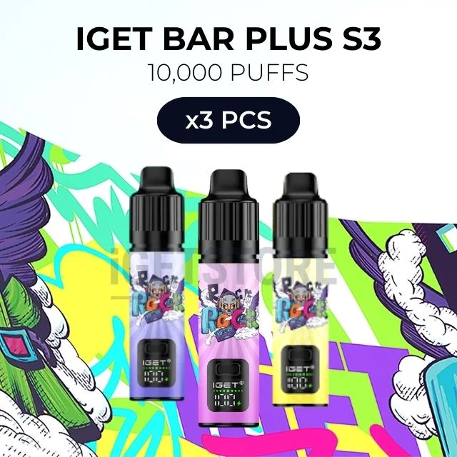3 pcs iget bar plus s3 10000 puffs