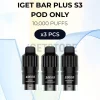 3 pcs iget bar plus s3 pod only 10000 puffs
