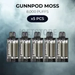 5 PCS - Gunnpod Moss 8000 Puffs