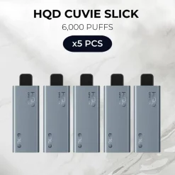 5 pcs hqd slick 6000 puffs