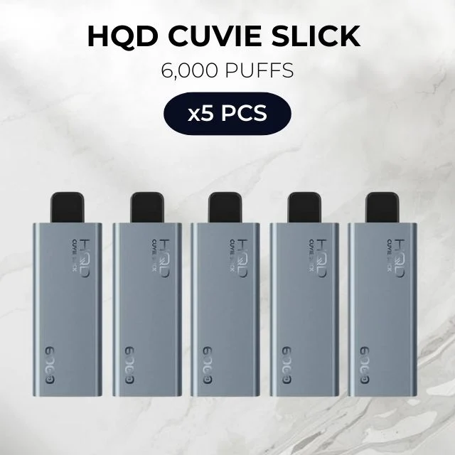 5 pcs hqd slick 6000 puffs