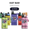 5 pcs iget bar 3500 puffs