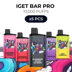 5 pcs iget bar pro 10000 puffs