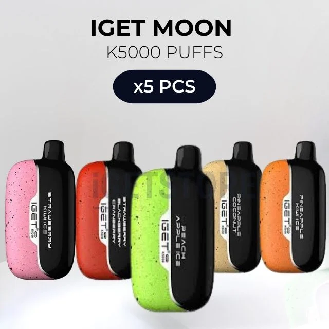 5 pcs iget moon k5000 puffs