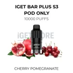 IGET Bar Plus S3 Pod Only 10000 Puffs - Cherry Pomegranate