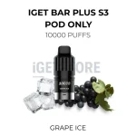 IGET Bar Plus S3 Pod Only 10000 Puffs - Grape Ice