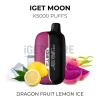 Iget moon k5000 puffs dragon fruit lemon ice