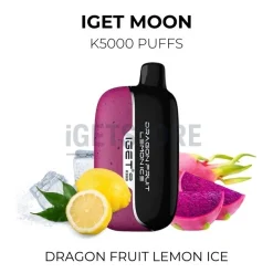 Iget moon k5000 puffs dragon fruit lemon ice