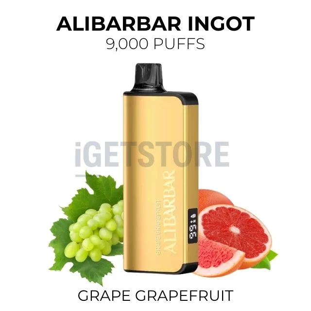 Alibarbar ingot 9000 puffs grape grapefruit