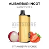 Alibarbar ingot 9000 puffs strawberry lychee