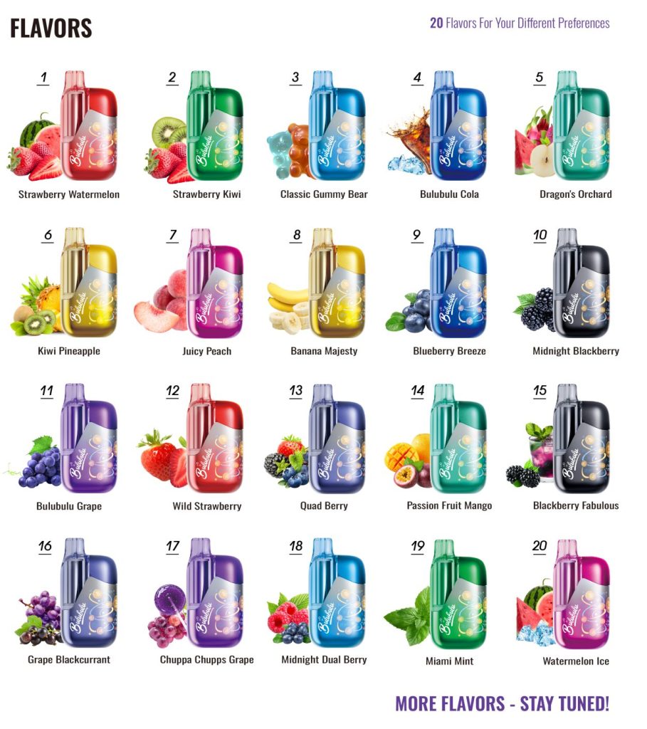 Bulubulu 15k disposable vape flavours