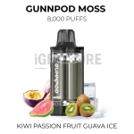 GunnPod Moss 8000 Puffs - Kiwi Passion Fruit Guava Ice