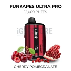 Punkapes ultra pro 12000 puffs cherry pomegranate